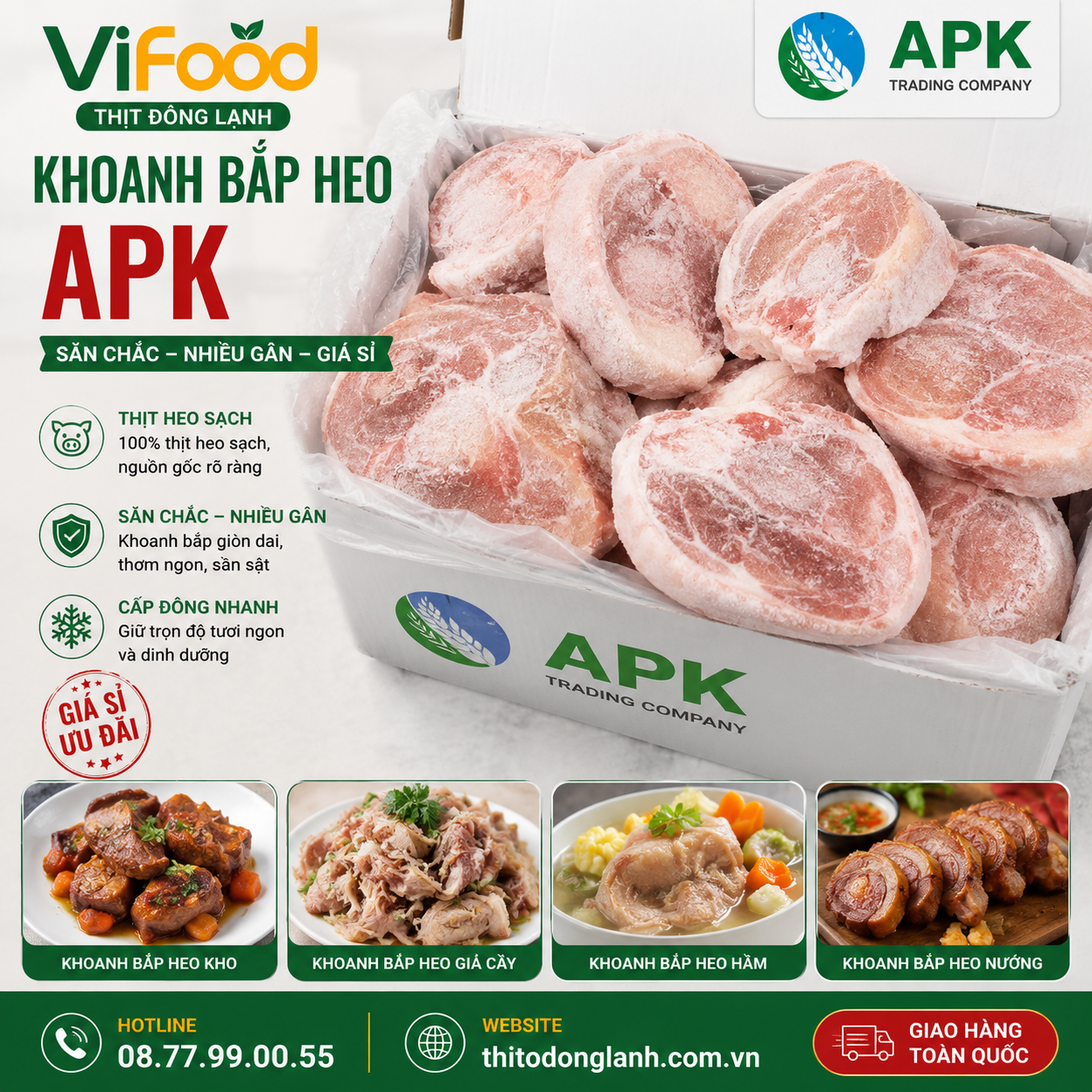Khoanh Bắp Heo APK Giá Sỉ